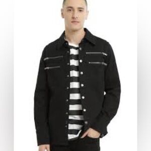 Tripp NYC double zip over Black Button-Up shirt Jacket